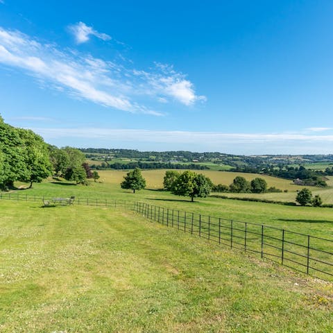 Stay in the Cotswolds countryside, just a thirty-minute drive away from the historic city of Bath