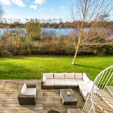 Make the most of the lake views by sitting out here sipping drinks