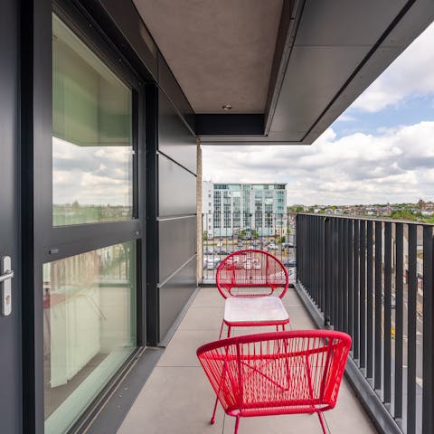 Take your favourite evening drinks onto the balcony