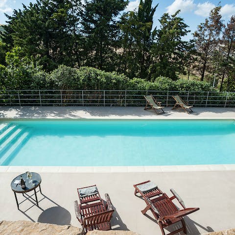 Swim a few lengths in the residents' pool to cool off in the afternoon