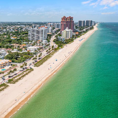 Soak up the Florida sunshine on the beach – just a short walk away