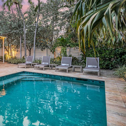 Spend blissful afternoons relaxing by the pool