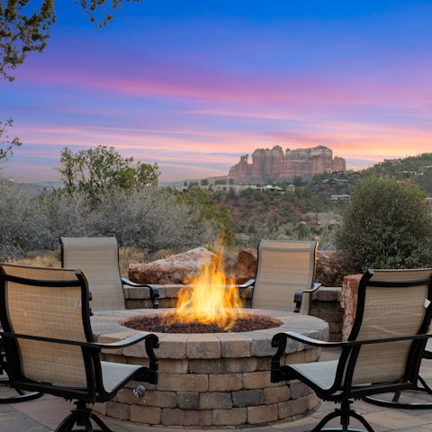 Spend cool evenings swapping stories around the fire pit