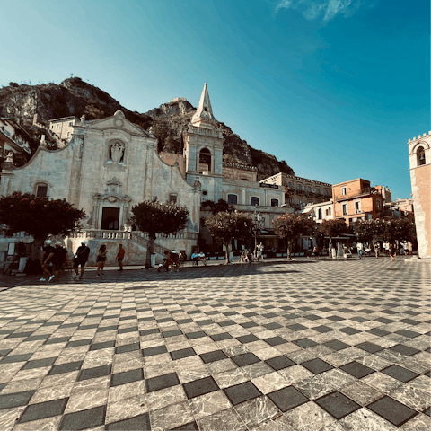 Explore the hilly streets of Taormina, right on your doorstep