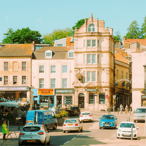 Explore the quaint, cobbled streets of nearby Frome