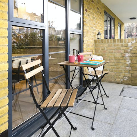 End the day with a glass of something chilled on the patio