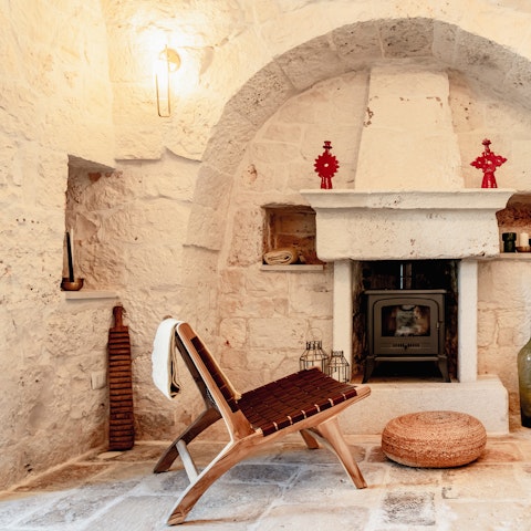 Admire the historic features of this converted trullo