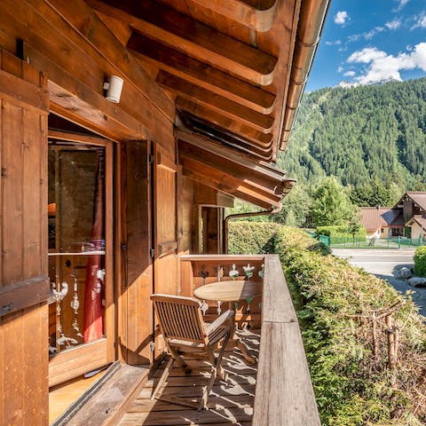 Sit out on your bedroom balcony for some morning air