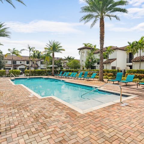 Cool off at either of the two pools available