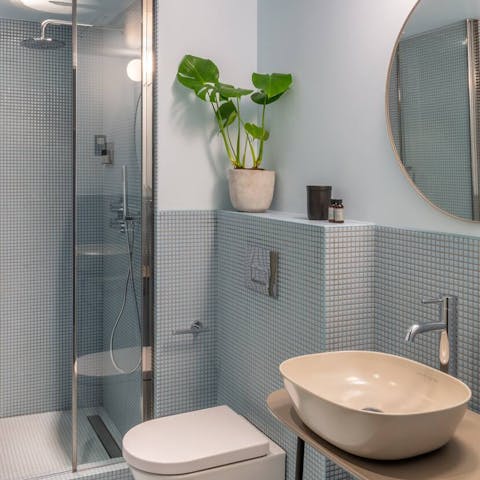 Unwind and relax under a rainfall shower