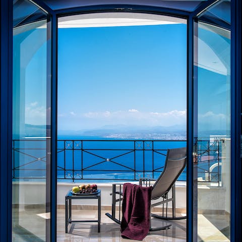 Sip your morning coffee outside on the balcony