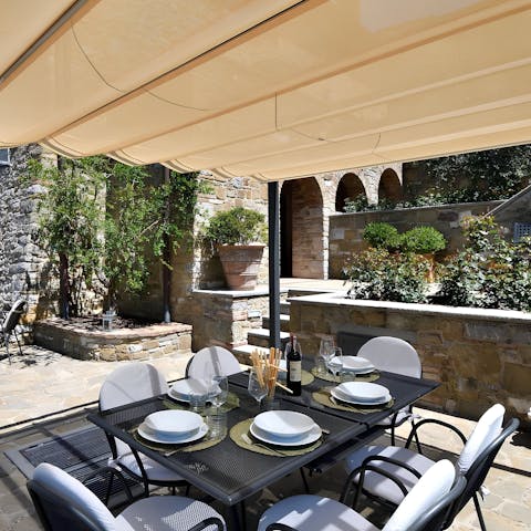 Serve up authentic Italian delicacies at the alfresco dining area