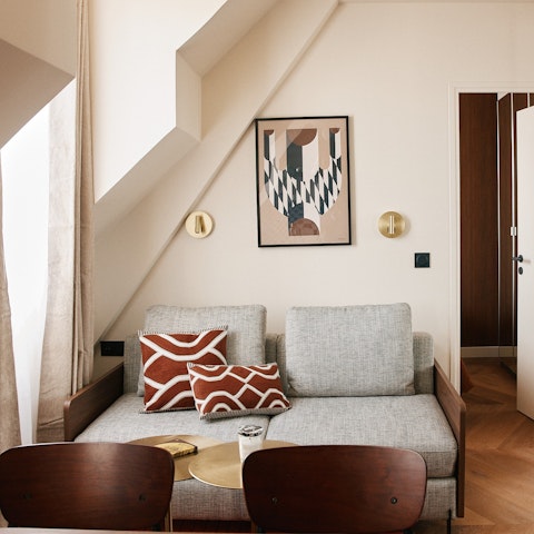 Have a glass of chilled French white wine in the living room