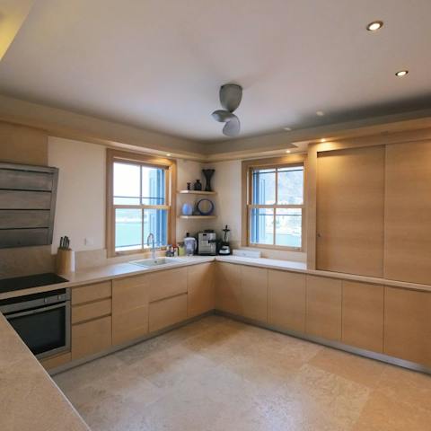 Whip up an array of Greek dishes in your sleek and modern kitchen