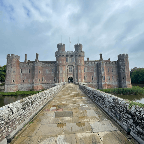 Visit the impressive moated Herstmonceux Castle, a short drive away