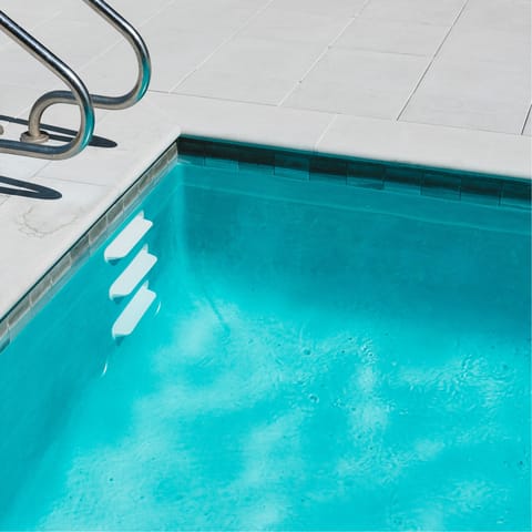 Take a refreshing dip in the communal pool