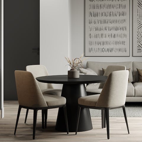 Dine and discuss the day in the relaxing living area