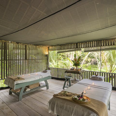 Unwind with one of the many spa treatments on offer