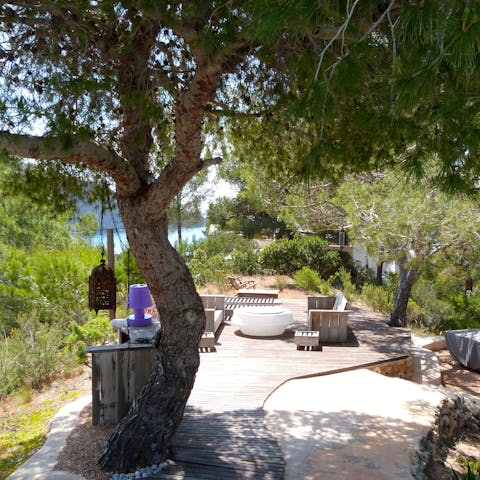 Explore all the corners of the large garden