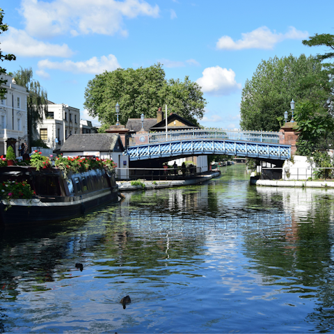 Walk the canals of Little Venice, just a short stroll away