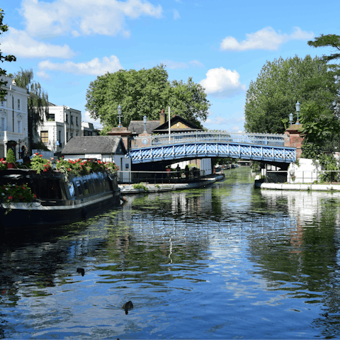 Walk the canals of Little Venice, just a short stroll away