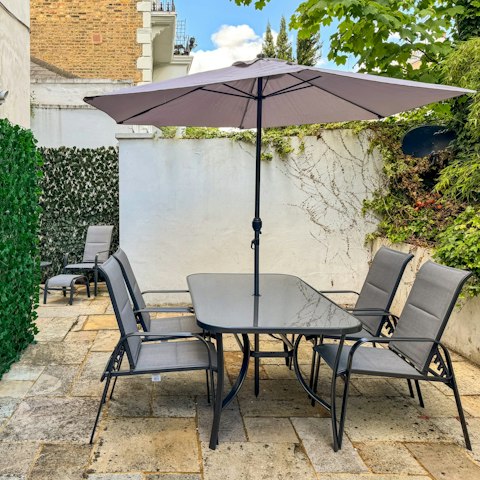 Enjoy sundowners on the rear patio