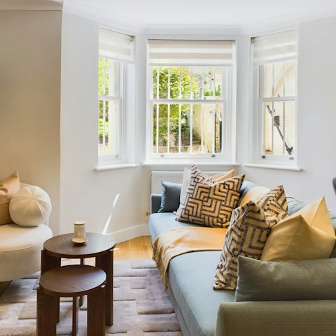 Curl up with a book in the cosy lounge