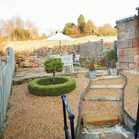 Sit out in your pretty private garden and enjoy views of the estate