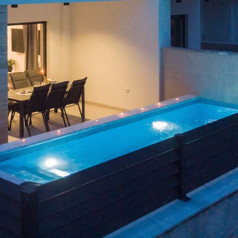 Cool off with a dip in the private pool