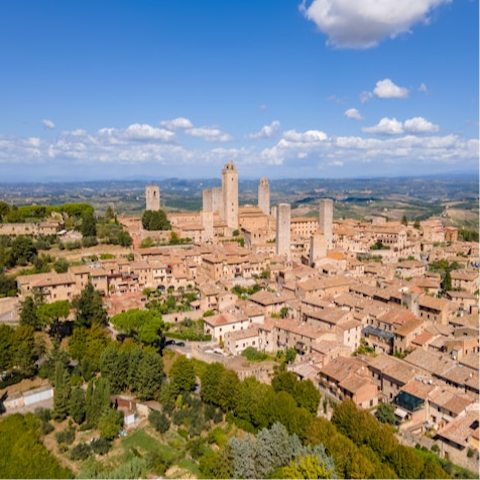 Take a scenic hour's drive to historic San Gimignano