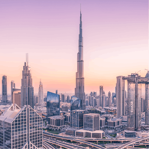 Explore the best of Dubai from your base in the Downtown area, close to the Burj Khalifa, Dubai Mall, and more