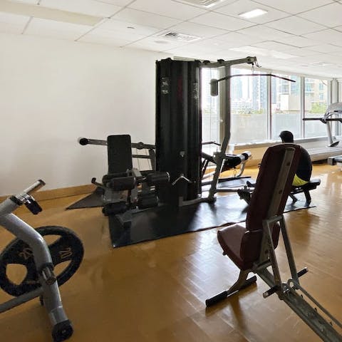 Start your days with a productive workout session in the communal gym before exploring