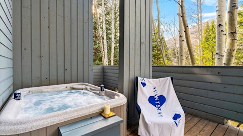 Soak in the natural elements from the hot tub