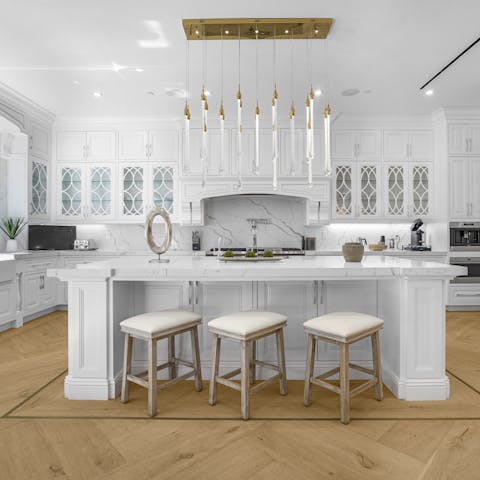 Whip up delicious meals at home in the high-spec kitchen