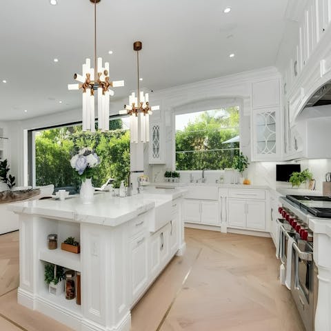 Whip up delicious meals at home in the high-spec kitchen