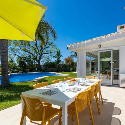 Look forward to sipping a sangria and dining on Spanish cuisine in the sunshine