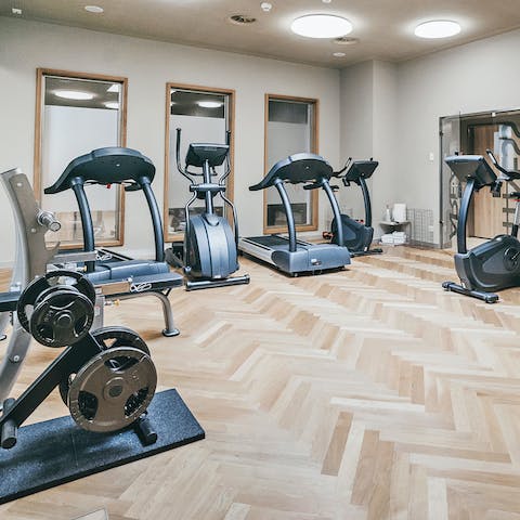 Fit in a workout at the guest gym