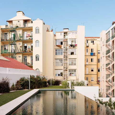 Enjoy slow mornings on-site and jump in the shared pool