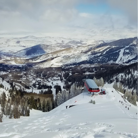 Walk three minutes to the Town Lift up to the ski runs