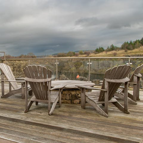 Sit outside and admire the view from the deck