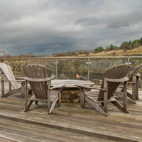 Sit outside and admire the view from the deck