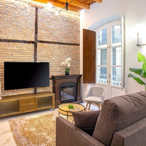 Relax in the cosy living area