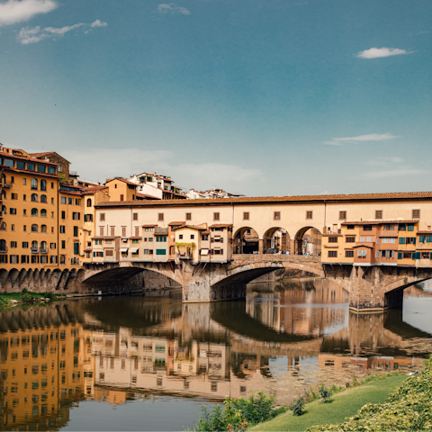Visit the nearby iconic Ponte Vecchio