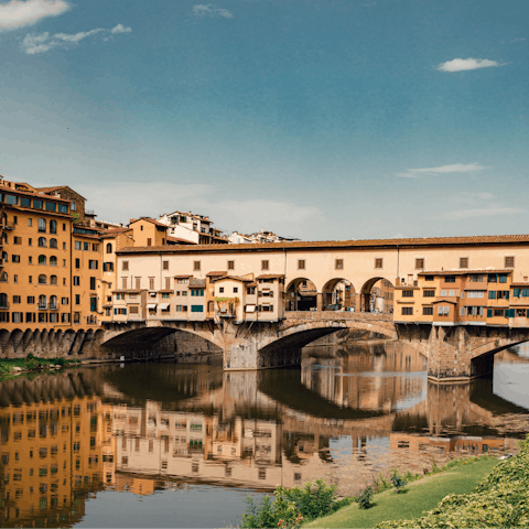 Visit the nearby iconic Ponte Vecchio