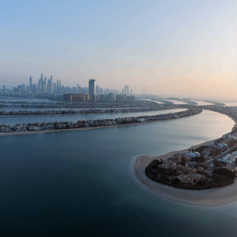 Walk down to The View at The Palm to witness Palm Jumeirah's unique beauty
