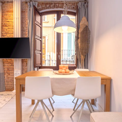 Gather together for a celebratory meal when you're not out sampling your neighbourhood's restaurants