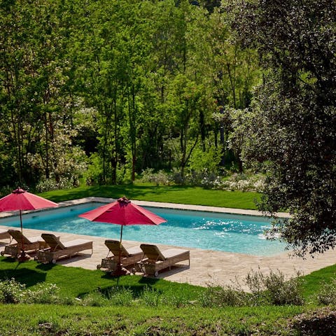 Embrace total relaxation while lounging by the pool