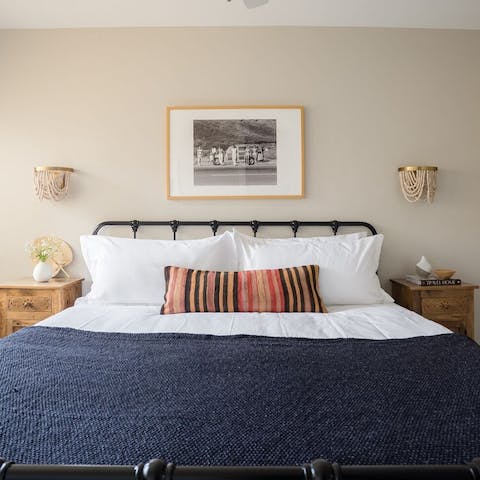 Sleep easy after a day at the beach in your king size bed