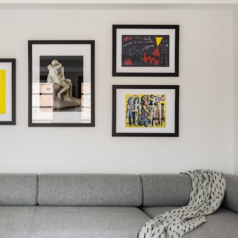 Relax in arty surroundings