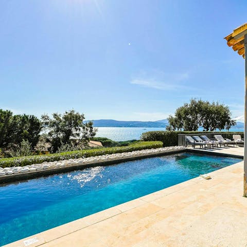Cool off from the French sun in the private pool